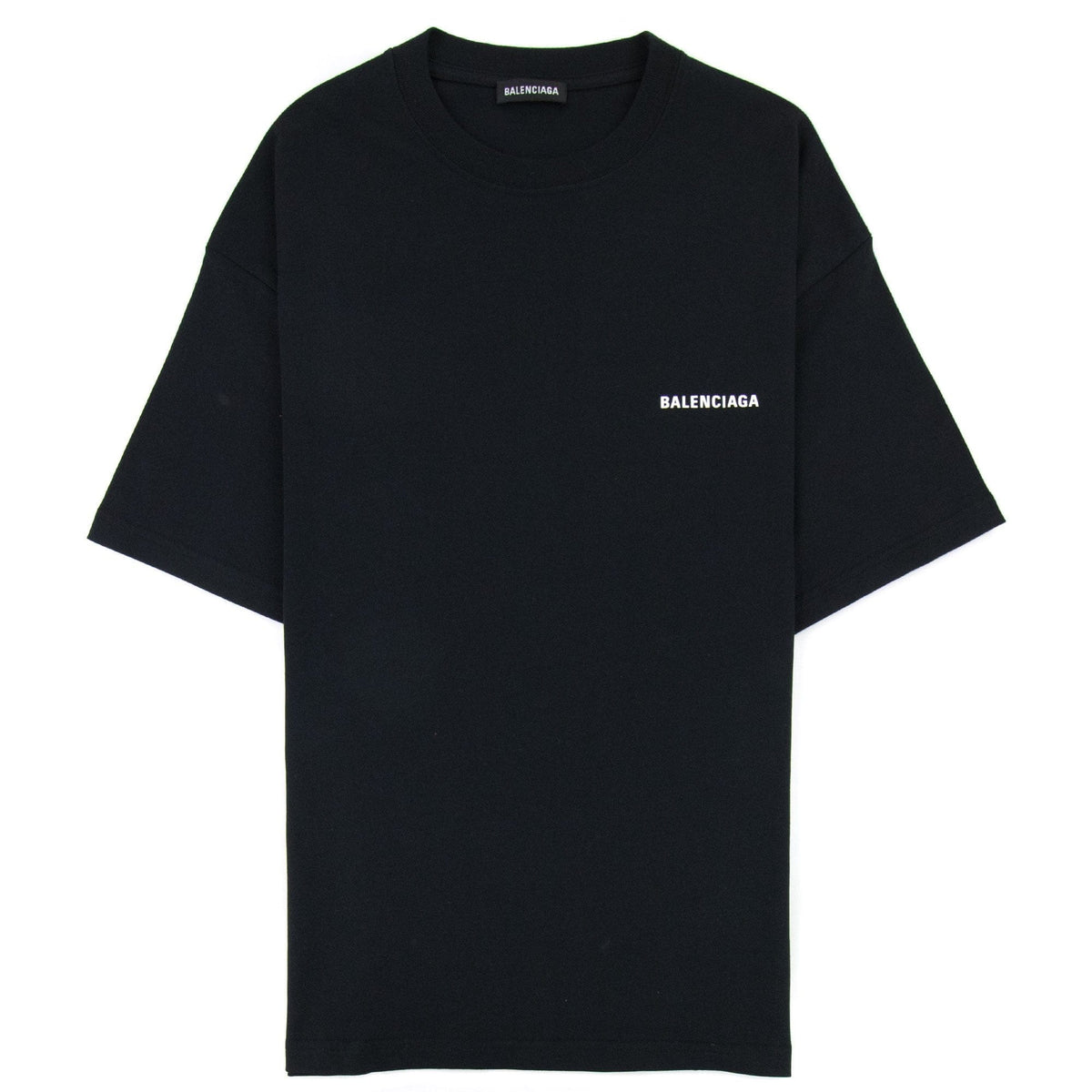 Balenciaga Logo Crewneck T-Shirt  Black