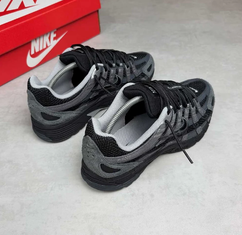 Nike P-6000 Suede Anthracite Black Chrome Metallic Silver$128