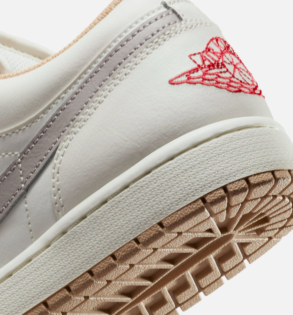Air Jordan 1 Low Men's Sneakers | Sail/Fire Red/College Grey/Hemp