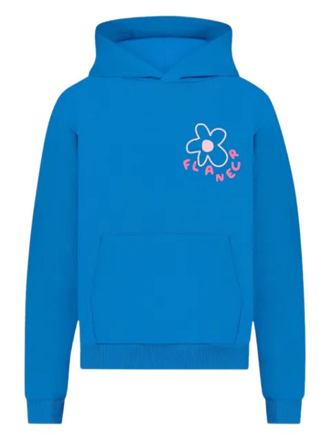 FLÂNEUR flower-print cotton hoodie