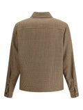Moncler houndstooth-pattern zip-front jacket