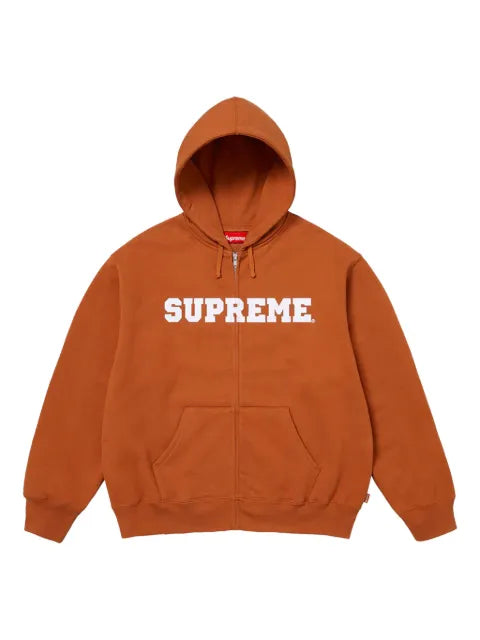 Supreme zip-up "Rust" hoodie