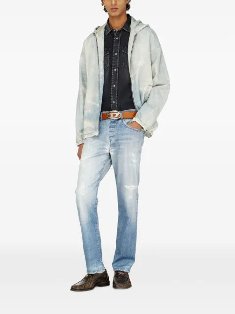 Diesel hooded JoggJeans jacket with Trompe L’oeil