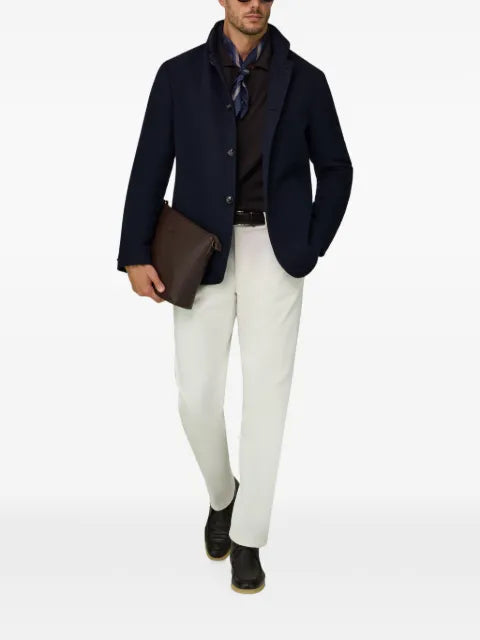 Boggi Milano peacoat padded in wool blend mélange