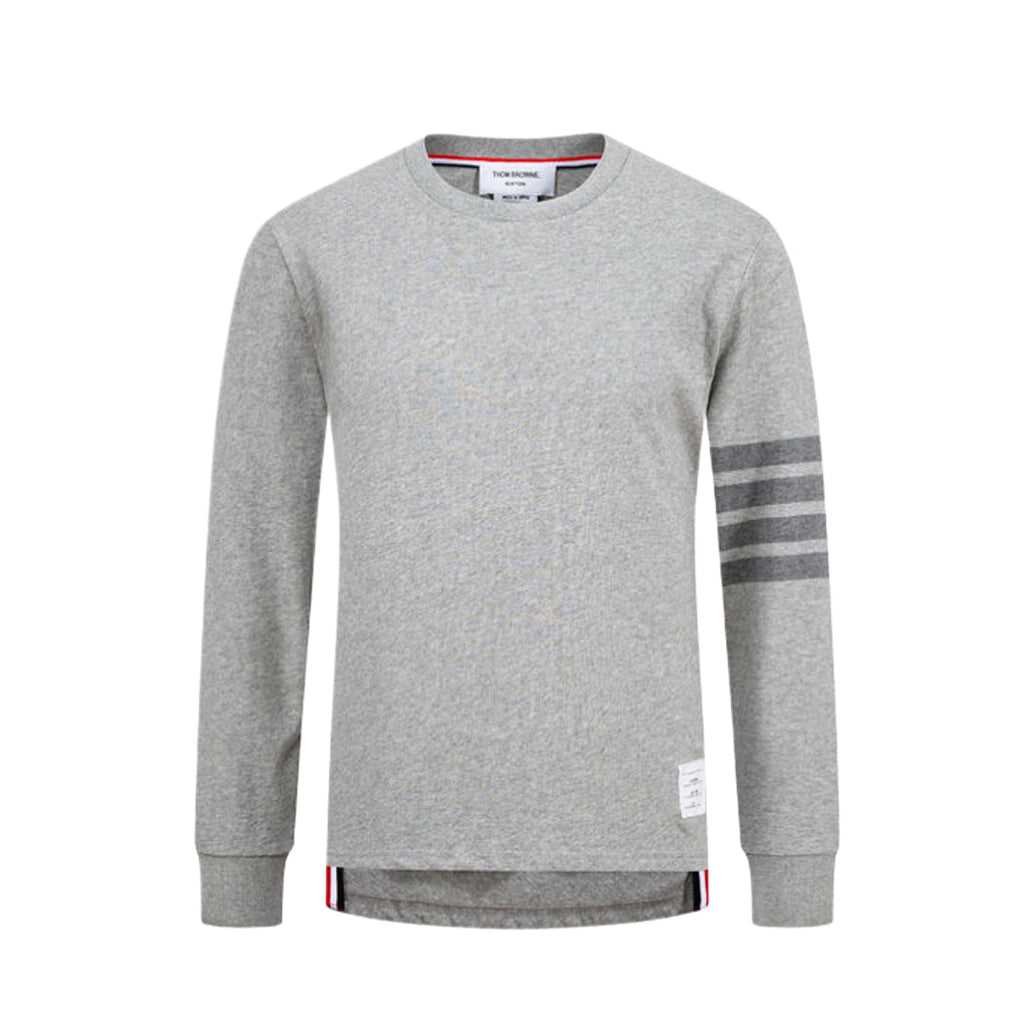 4 - Bar Puppy Embroidered Long Sleeve T - Shirt - Premium Cotton Tee | Thom Browne