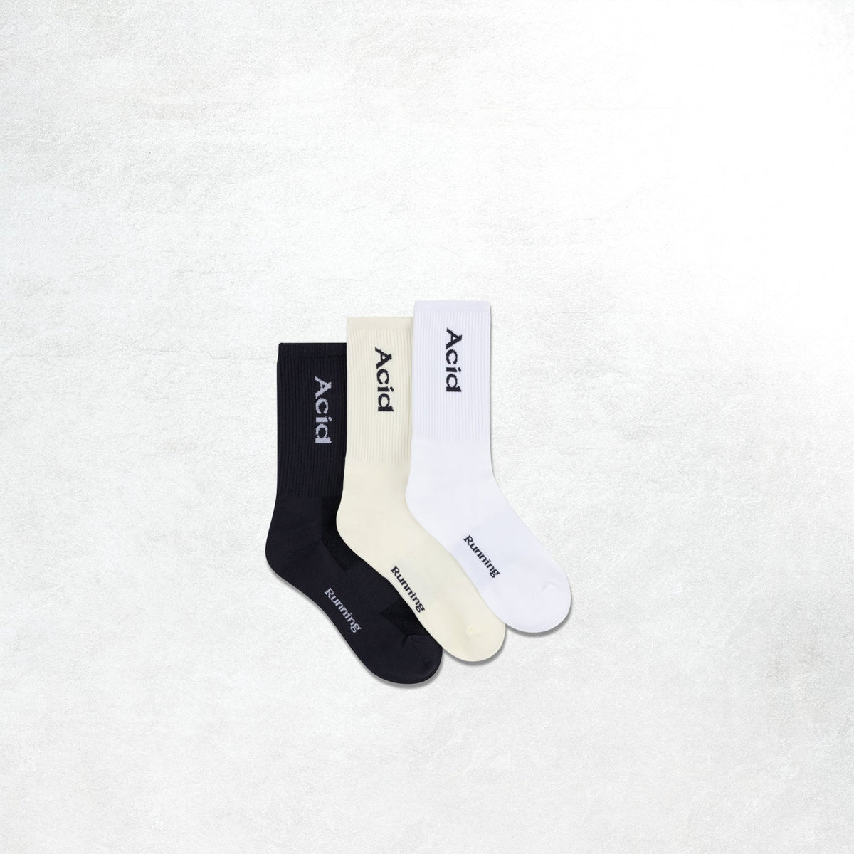Acid Running Logo Socks - Black