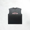 Aiche Sleeveless Roses Peach T-Shirt: Coal