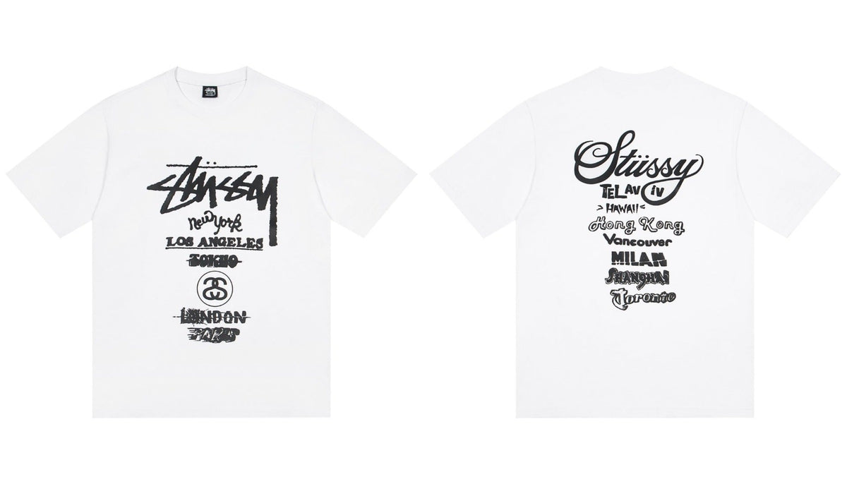 Stussy World Tour Global Cities Graphic Short Sleeve Tee