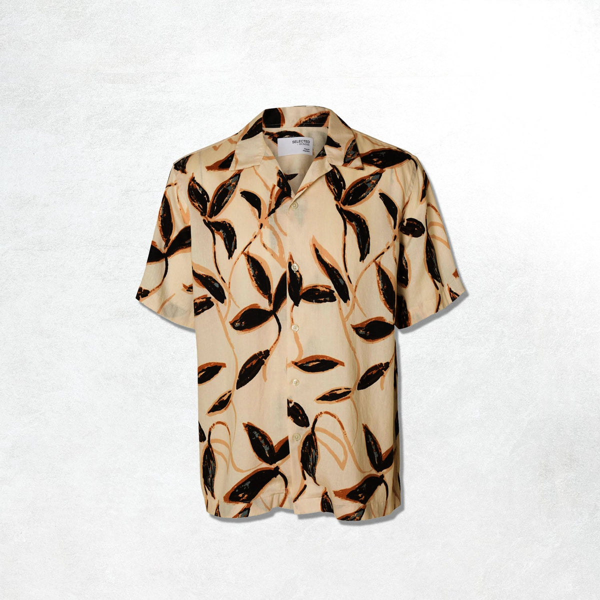 Selected Regnoa Mix Shirt Ss Resort: Egret Floral Aop