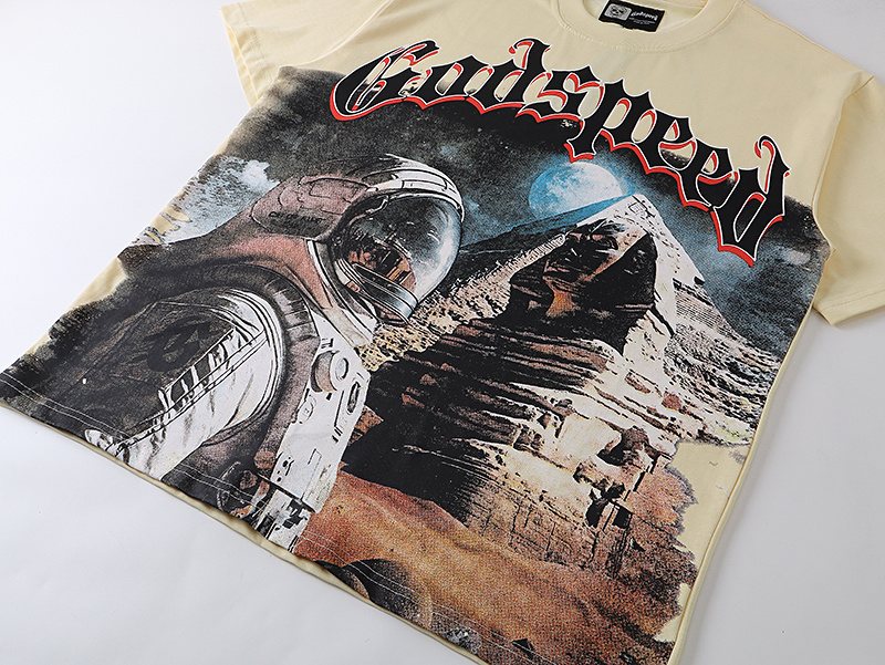 Godspeed Astronaut Pyramid Graphic T-Shirt