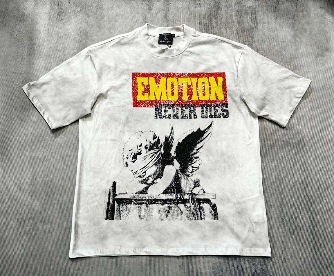 MIXED EMOTION Angel Graphic Short-Sleeve T-Shirt