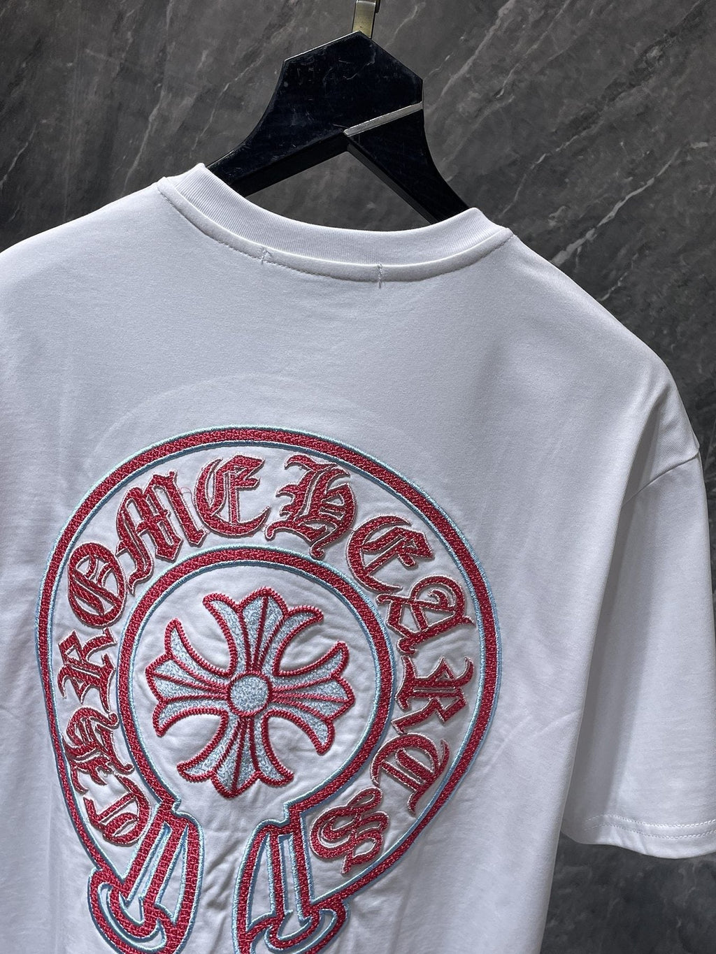 Chrome Hearts Horseshoe Sanskrit Cross Embroidered T-Shirt