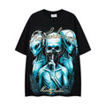 MAJESTIK Alien Skull Wing Graphic T-Shirt