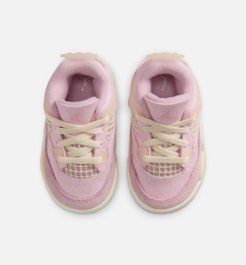 Air Jordan 4 Retro Pink Pearl And Iced Carmine Infant & Toddler Lifestyle Shoes - Iced Carmine/Coconut Milk/Anthracite/Muslin/Pinksicle