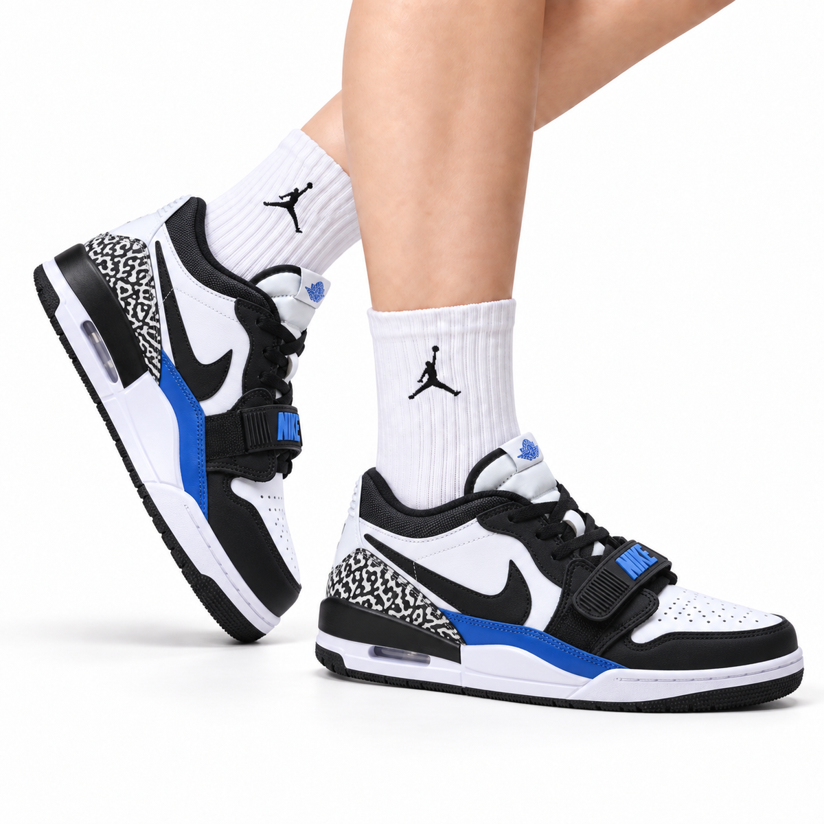 Jordan Legacy 312 Low Black White Royal Blue Sneakers