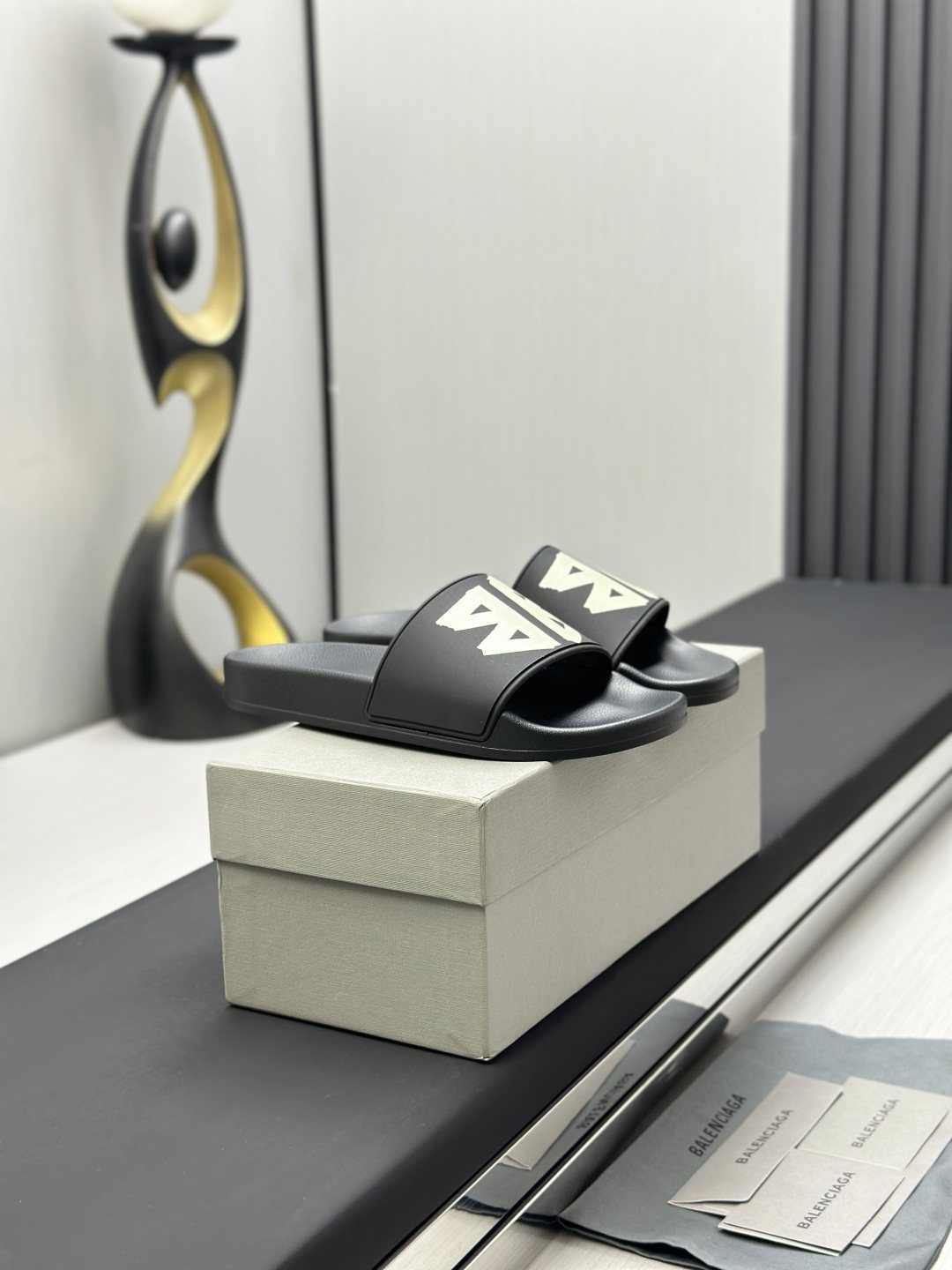 Balenciaga Logo Slide Sandals
