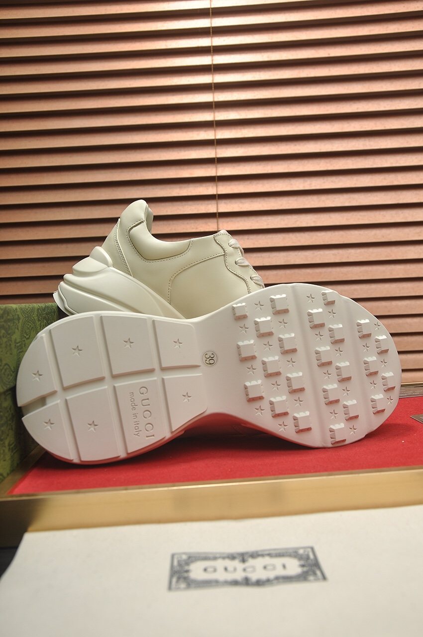 Gucci Ivory and Pale Pink Chunky Sneakers