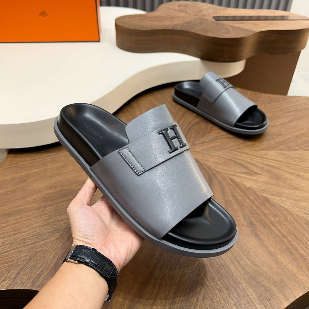 Hermès Men's H-Embellished Slide Sandals