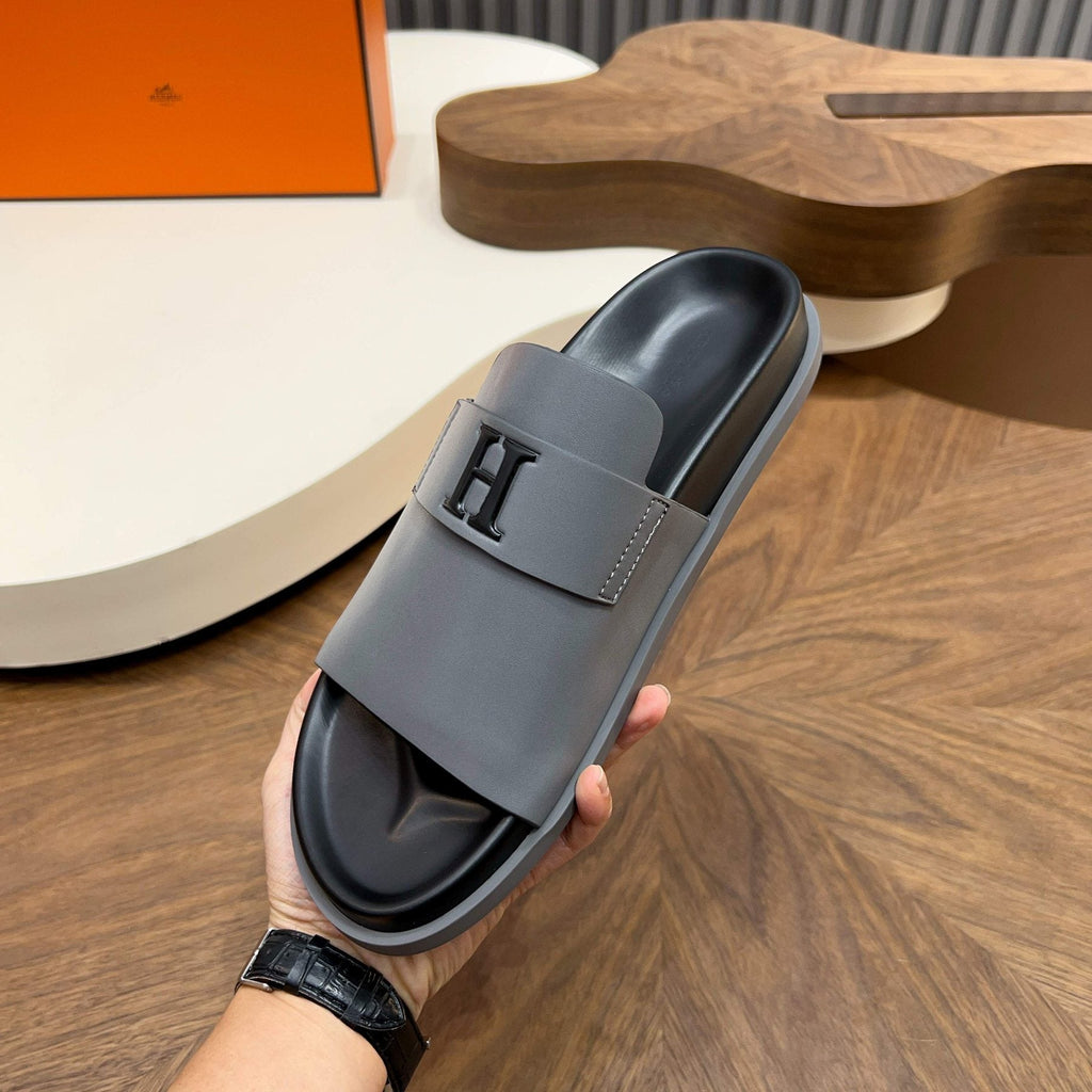 Hermès Men's H-Embellished Slide Sandals