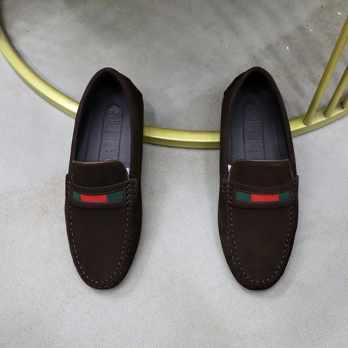 Gucci Men's Stripe Slip-On Loafers