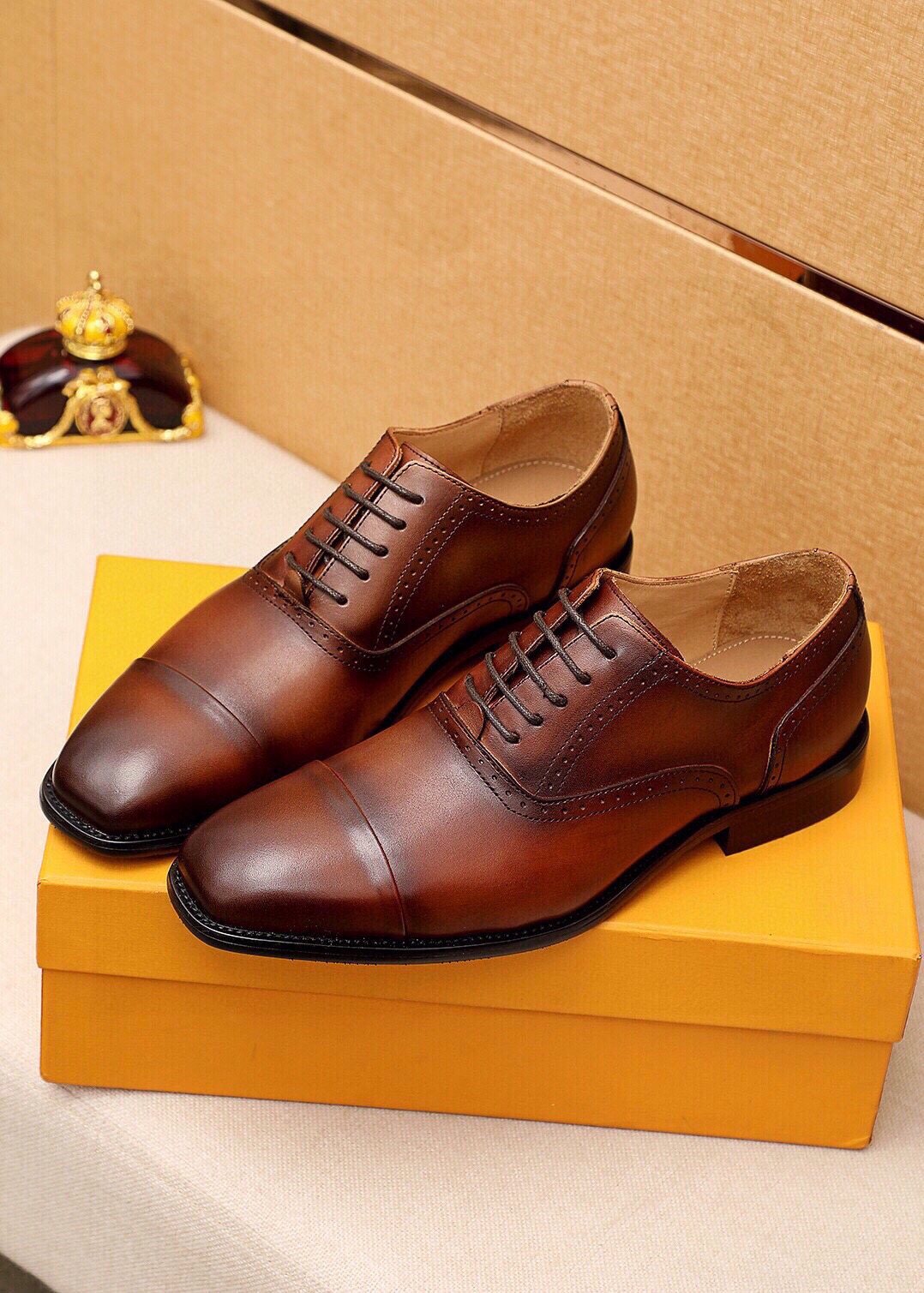 Louis Vuitton Men's Cap-Toe Oxford Dress Shoes