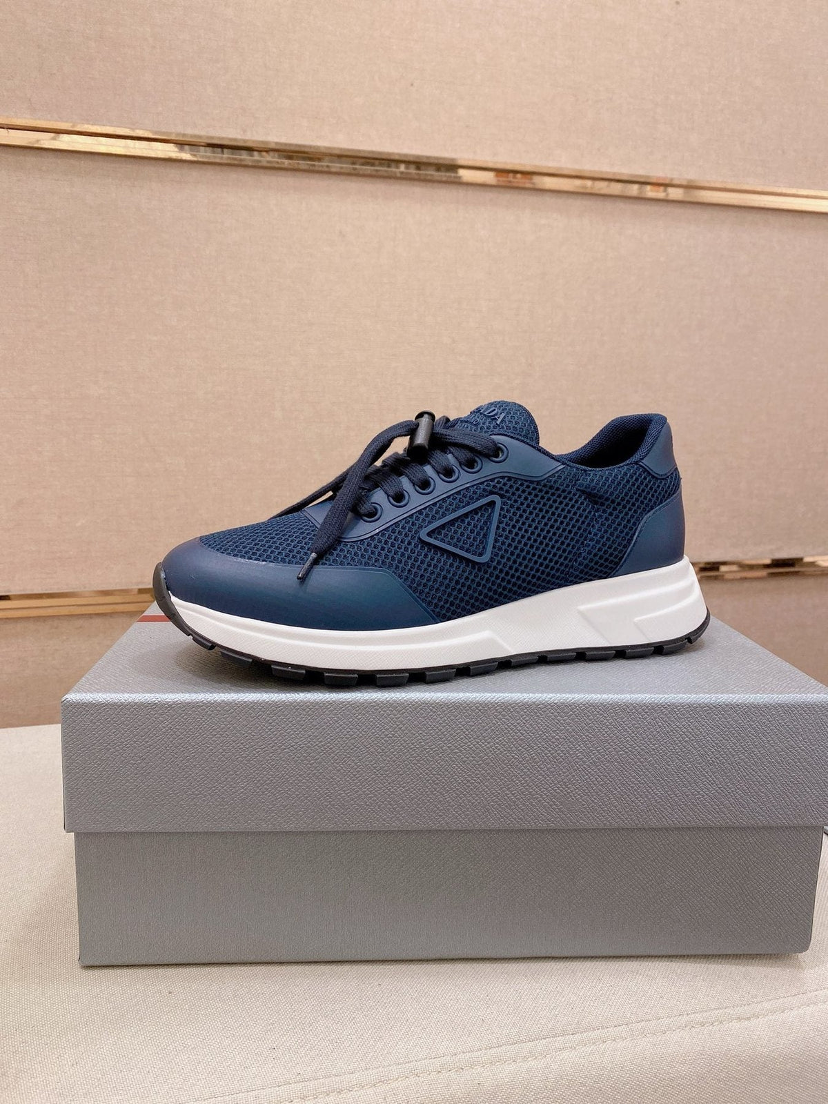 Prada Men's Knit Low-Top Sneakers