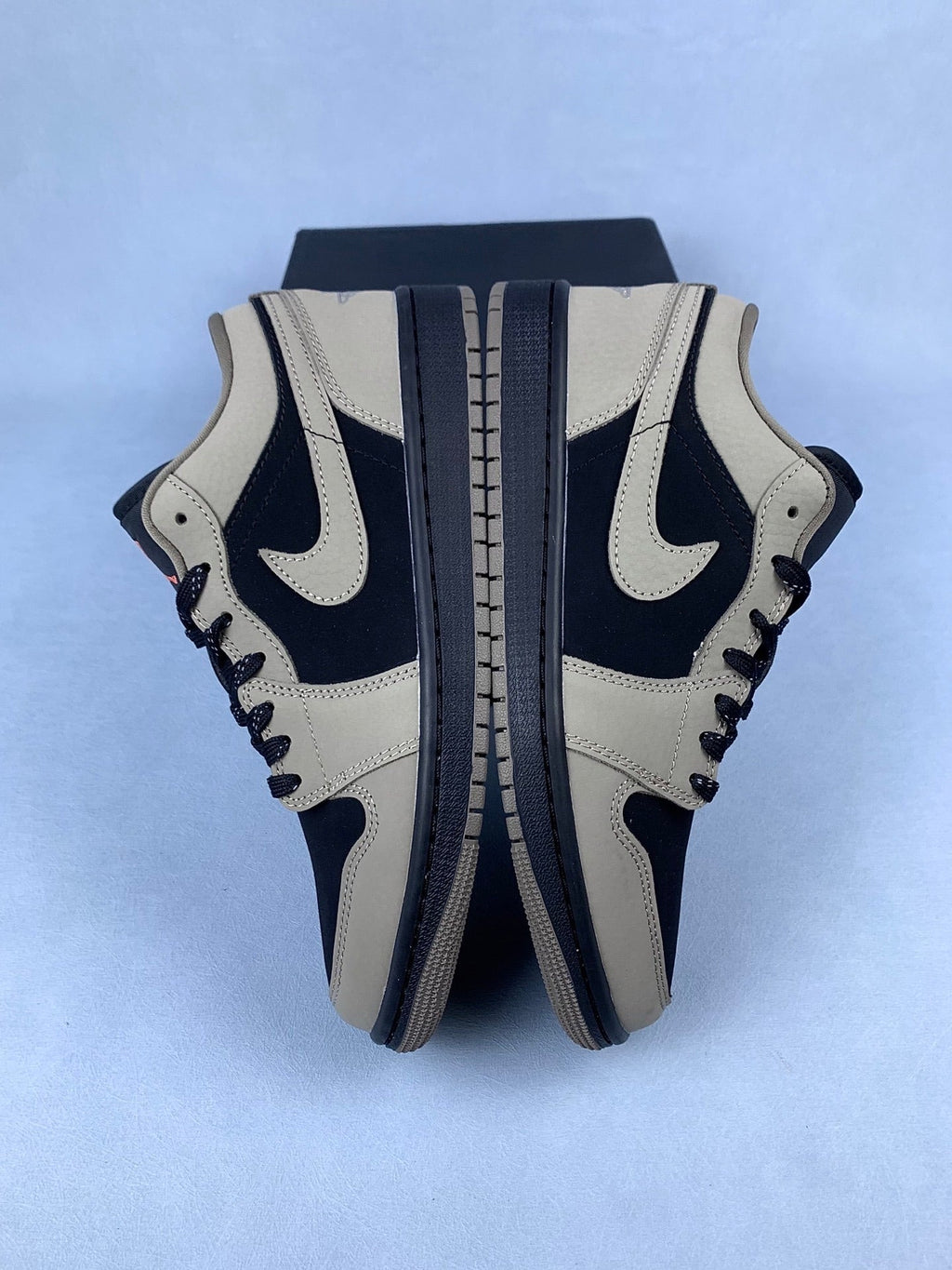 Air Jordan 1 Low Grey / Black / Mocha Brown Unisex Sneakers IB7109-005