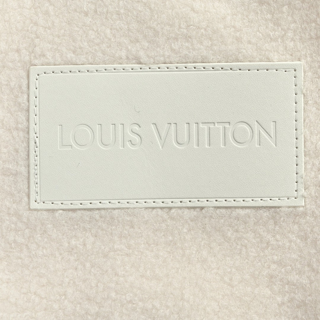 Louis Vuitton LV Monogram Jacquard Fleece Stand Collar Jacket Cream